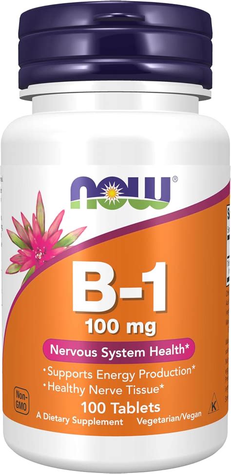 NOW Foods Vitamin B-1 Thiamine 100mg - Pack of 200 India | Ubuy