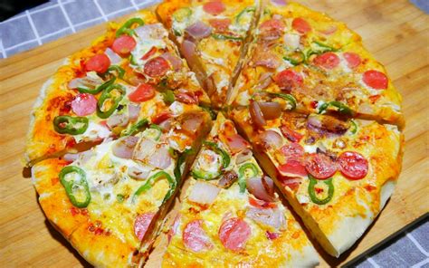 披萨最简单做法，不用烤箱，不用芝士，好吃卫生，简单实惠_哔哩哔哩_bilibili