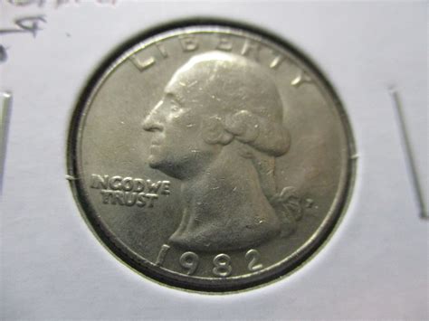 1982-P AU55 Washington Quarter. Item: 25 W82-01 - For Sale, Buy Now ...