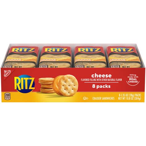 RITZ Cheese Sandwich Crackers, 8 - 1.35 oz Packs - Walmart.com