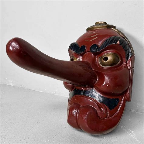 Traditional Wooden Tengu Mask, 1920s for sale at Pamono