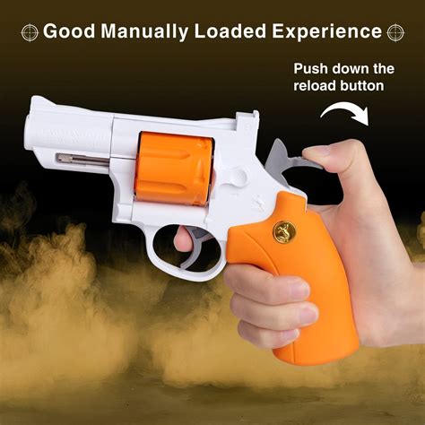 JFIEEI Soft Bullet Toy Guns Cool Toy Revolver Safe Foam Bullets Darts ...