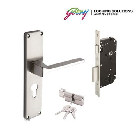 Godrej Mortise Lock DC 5992 NEH 16 CY Zinc Alloy Door Handle (Silver ...