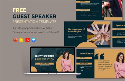 Speaker Profile Template in PDF, PPT, Google Slides, Apple Keynote ...