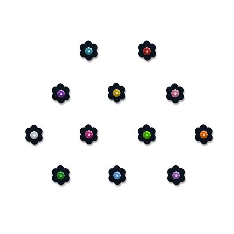 Comet Busters Cute Black Baby Bindis Kids Face Decoration Stickers (6m