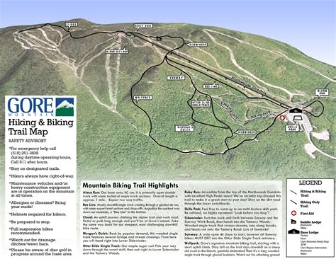 Gore Mountain Hiking Trail Map at Sara Tyler blog