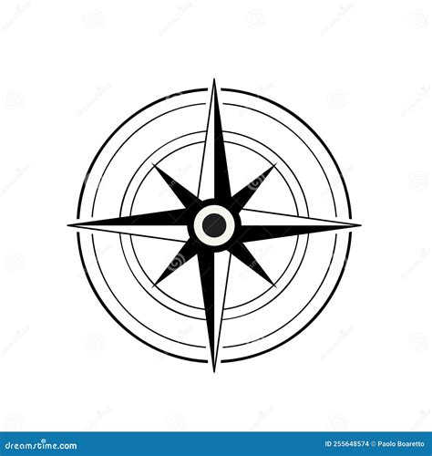 Vector Compass Rose With North, South, East And West Indicated | CartoonDealer.com #255648574