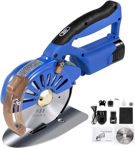Cordless Electric Fabric Cutter Machine - Adjustable Speed Rotary ...