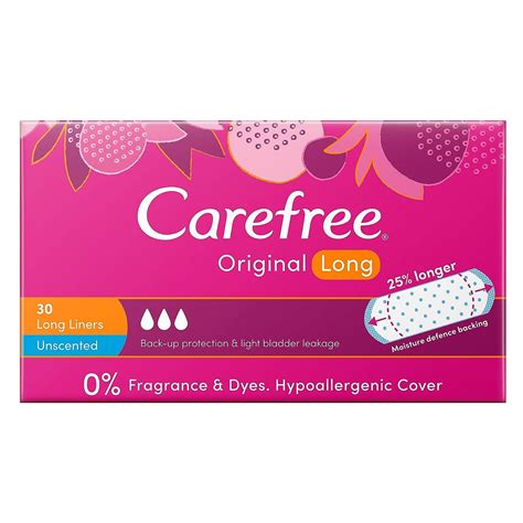 Carefree Original Long Unscented Liners 30 Pack | Healthylife