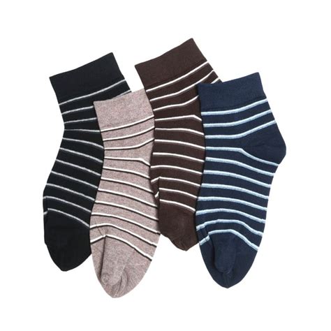Buy NEXT2SKIN Women's Ankle Multi-Color Stripes Socks (Pack Of 4) Online