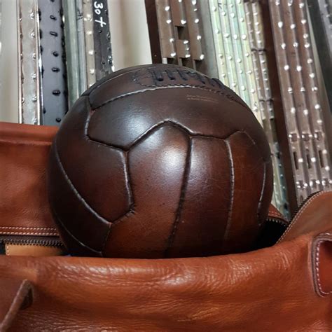 Vintage Leather 1950s Soccer Ball - Etsy