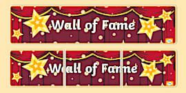 Wall of Fame Display Poster