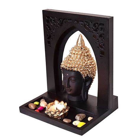Lord Buddha Face Statue with a Wooden Stand | Call 8884243583 | Lord ...