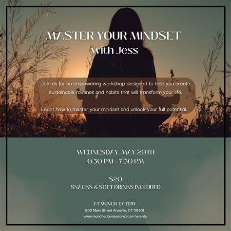 Master Your Mindset with Jessica Nuñez, 560 Main Street, Ansonia, CT ...