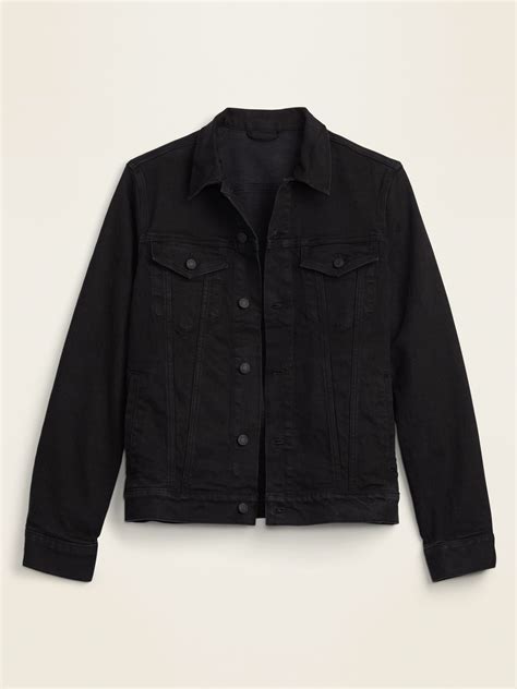 Black jean jacket mens cheap online