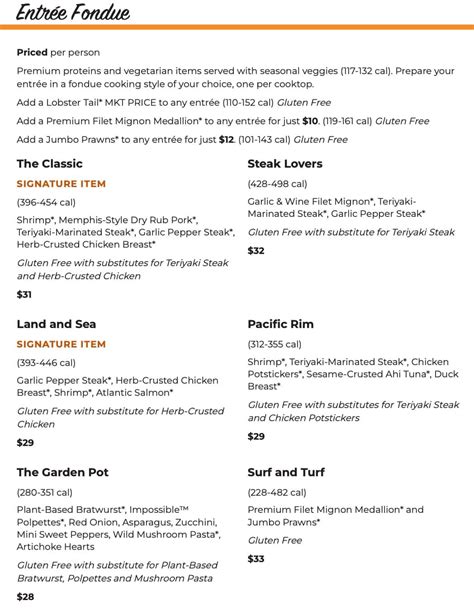 The Melting Pot Durham, NC Menu (Updated: January 2023)