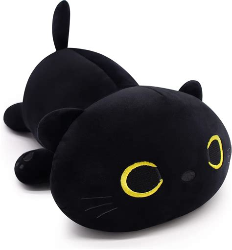 Buy Black Cat Plush Cat Stuffed Animal Toys, Cute Black Cat Plush ...