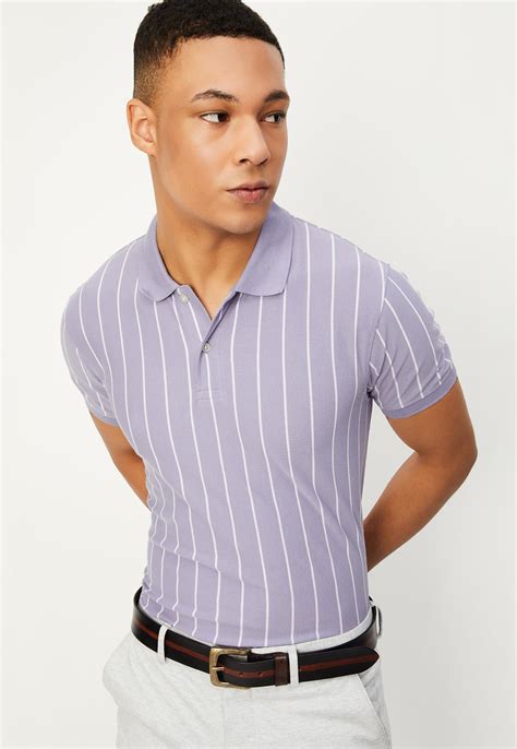 Buy Men Slim Fit Striped Polo T-shirt Online at just Rs. 699.0 ...