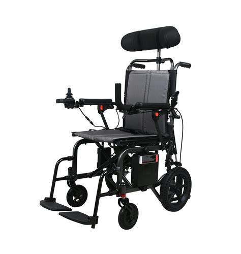 Electric Wheelchair with Reclining Backrest & Adjustable Headrest ...