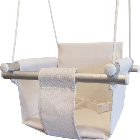 Buy The Salty Nest Outdoor Swing (Coconut White, Aluminum) Indoor or ...