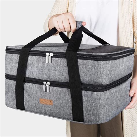 Buy LUNCIA Double Decker Insulated Casserole Carrier for Hot or Cold ...