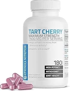 Tart Cherry Extract 2500 mg Vegetarian Capsules with Antioxidants and ...