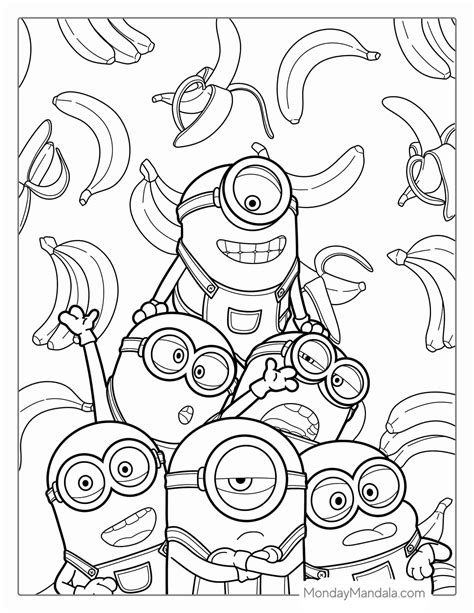 Minion Coloring Pages Free Printable - Printable New Year Banners