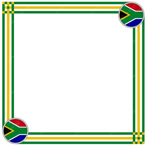 South Africa Square Frame Border Stripes Vector Transparent, South Africa, South Africa Border ...