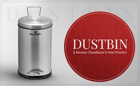 PALOMINO Stainless Steel Plain Pedal Dustbin/Plain Pedal Garbage Bin ...