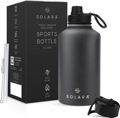 Milton Torrent 2200 Thermosteel Insulated Water Bottle, 2300 ml, Black ...