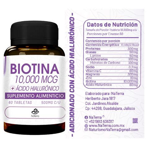 Biotina 10,000 60 tabletas