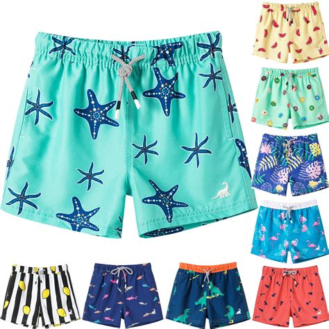 SURF CUZ Toddler Boys Swim Trunks Baby Swimwear Mesh Lined Little Boys ...