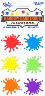 6 Paint Ball Splats Stickers : Amazon.in: Toys & Games