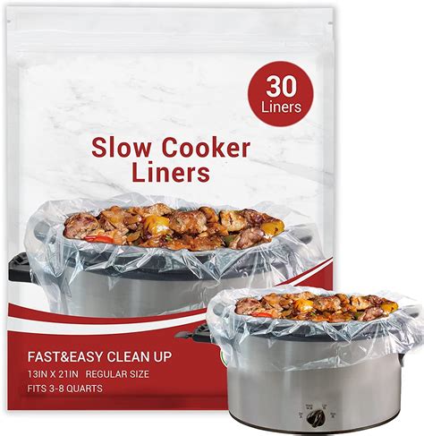 Slow Cooker Liners (30 Liners), 13" × 21" Crock Pot Liners Fit 3-8 ...