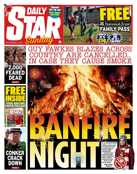 Daily Star Sunday Front Page 3rd of November 2024 - Tomorrow's Papers ...