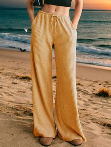 BLUELOCK Relaxed Women Yellow Trousers - Buy BLUELOCK Relaxed Women ...