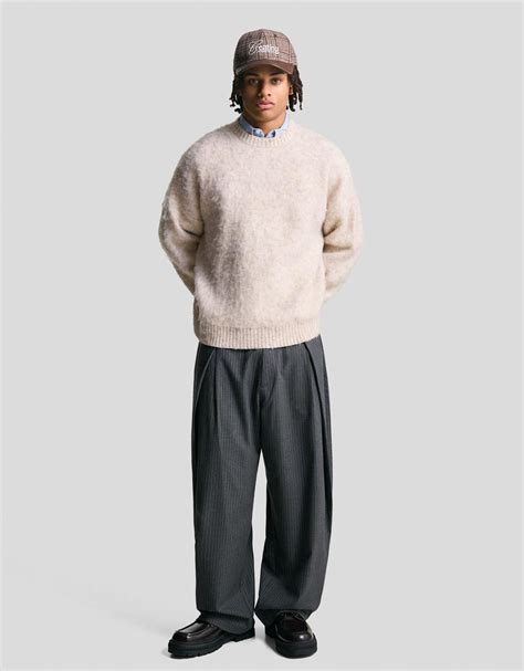Brushed-effect jumper - Men | Bershka