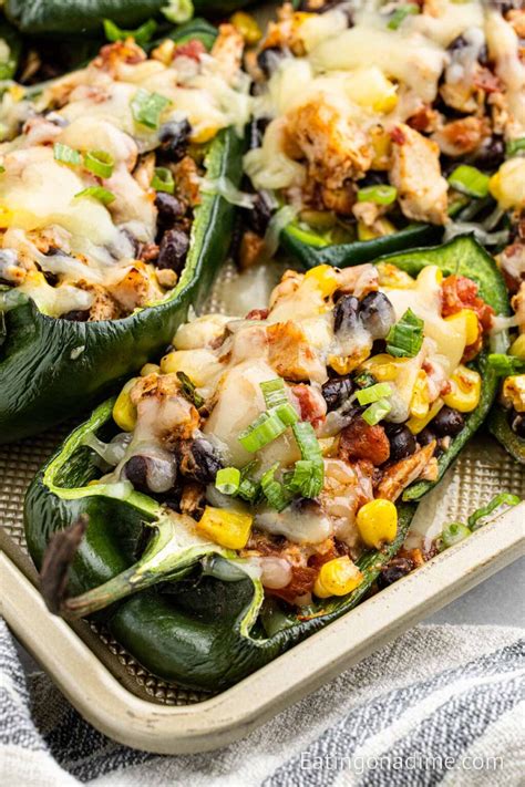 Chicken Stuffed Poblano Peppers Recipe