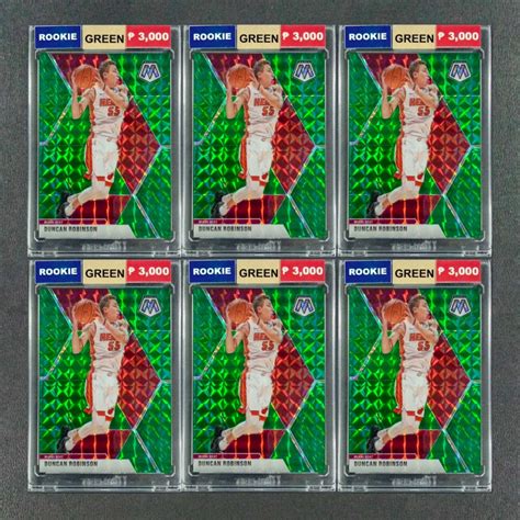 Duncan Robinson Rookie Mosaic Green NBA Cards with Free Magnetic Case ...