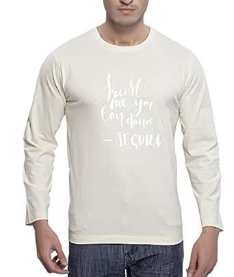 Clifton Men's Printed Full Sleeve R-Neck T-Shirt-Off White-Trust Me ...