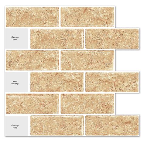 Buy STICKGOO 10-Sheet Peel and Stick Subway Tile Backsplash, 13"x 12 ...