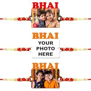 Buy LET'S FREEZE Personalized/Customized Rakhi for Brother - Set of 3 ...