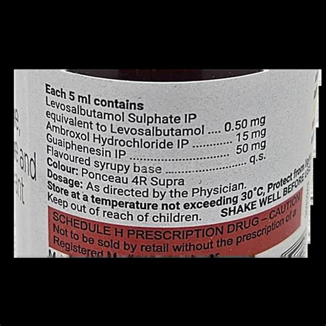 LEVOLIN PLUS JR SYRUP 60 ML Price, Uses, Side Effects & Substitutes ...