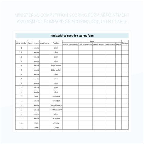 Image result for Scoring Matrix Excel Template