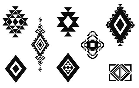 Oriental ethnic pattern. Set of ethnic ornaments. Tribal design ...