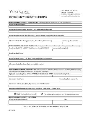 CA West Coast Stock Transfer Outgoing Wire Instructions 2018-2026 ...