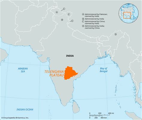 Deccan Plateau World Map StepMap Physical Map Of India Landkarte