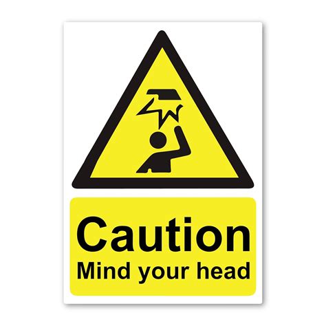 ISEE 360® Mind Your head Sign Sticker For Office Industrial Safety ...