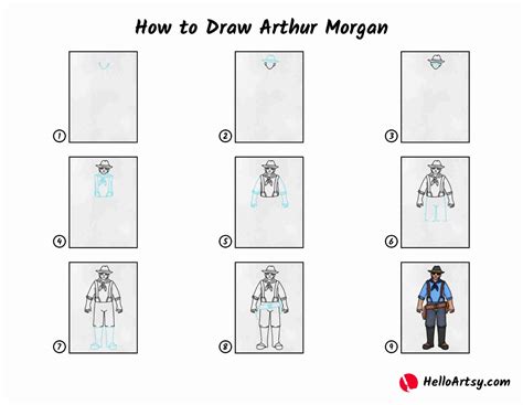 How to Draw Arthur Morgan - HelloArtsy