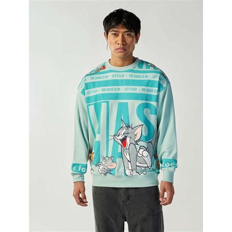 Buy Bewakoof Mens Green Graphic Printed Oversized Sweatshirt Online